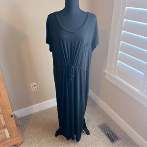 Melrose and Market Maxi Dress Black Size 1X Travel Pool Coverup Coachell…